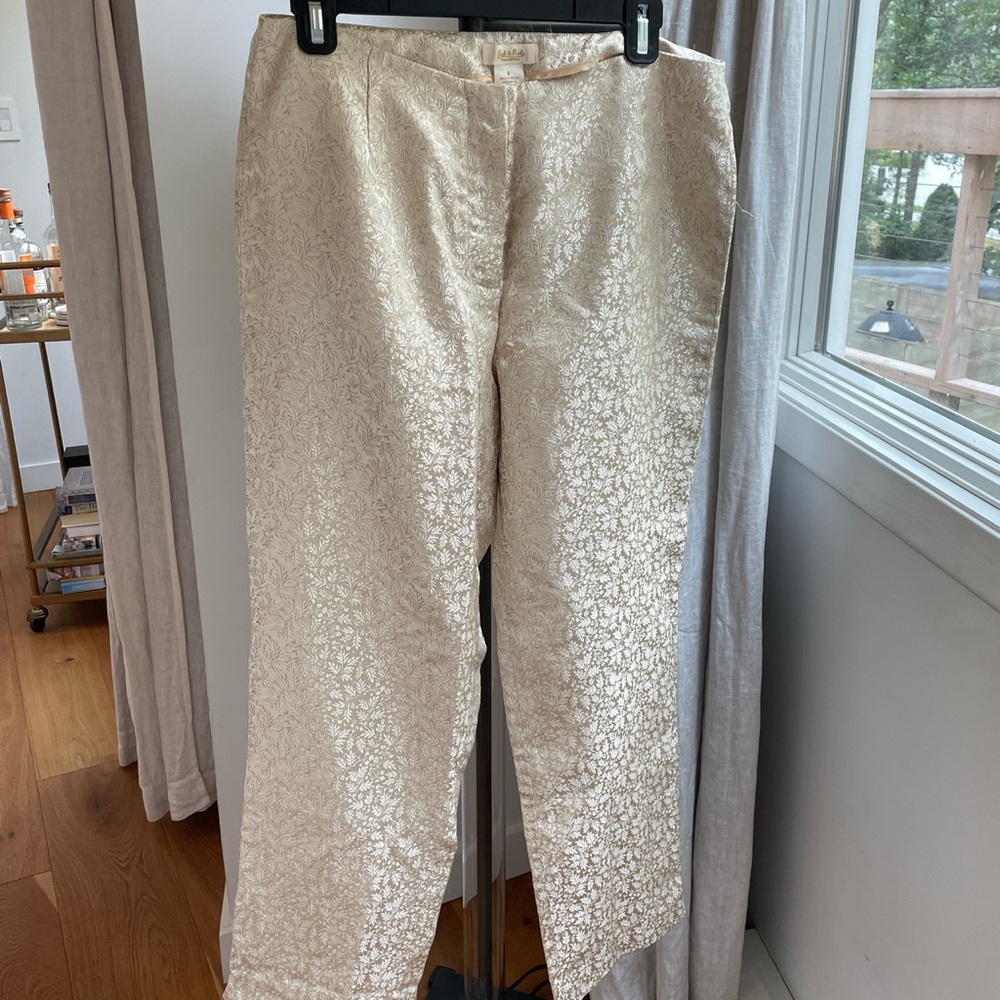 Gold metallic dress trouser